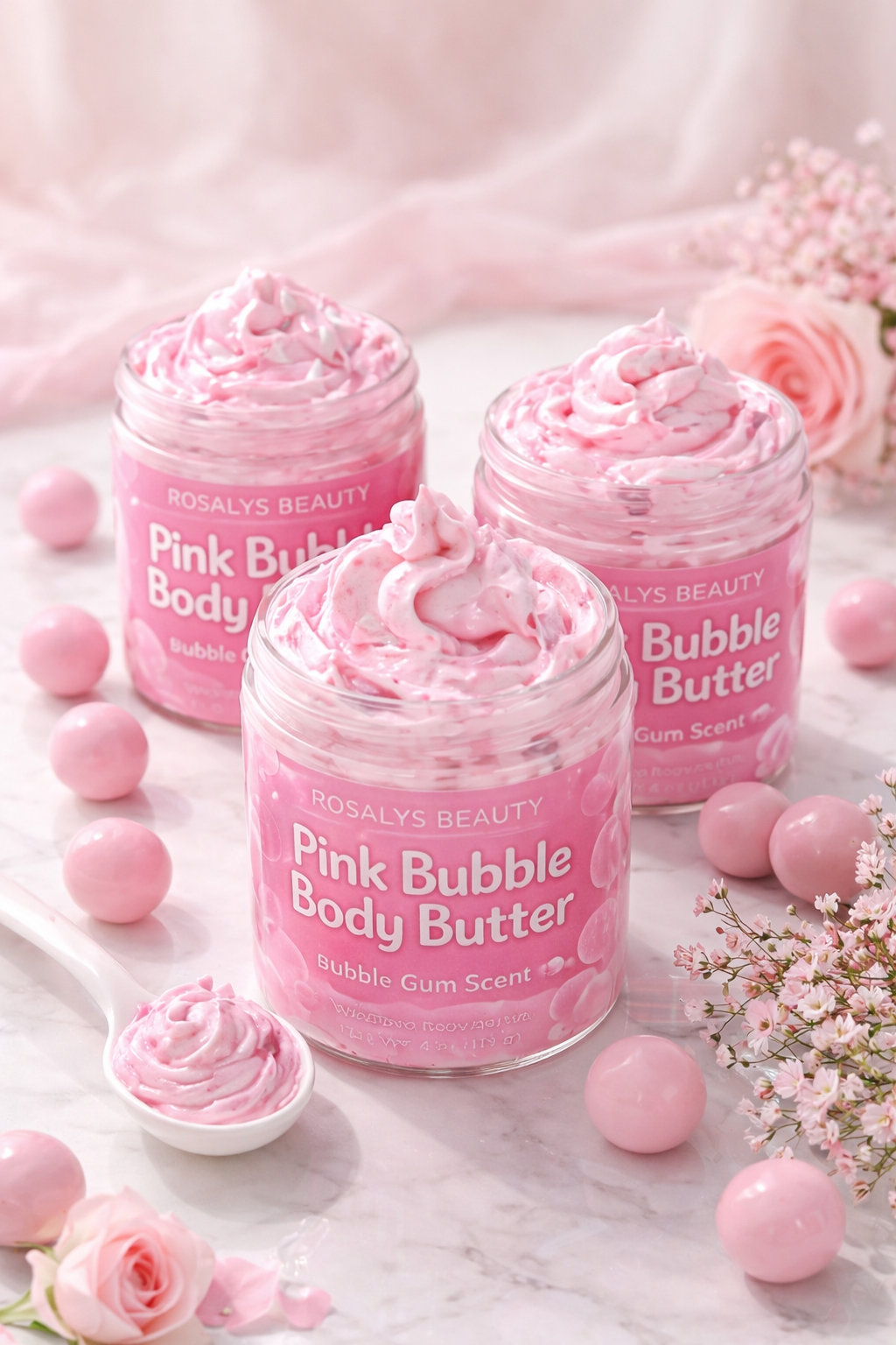 Rosalys Beauty Pink Bubble Body Butter